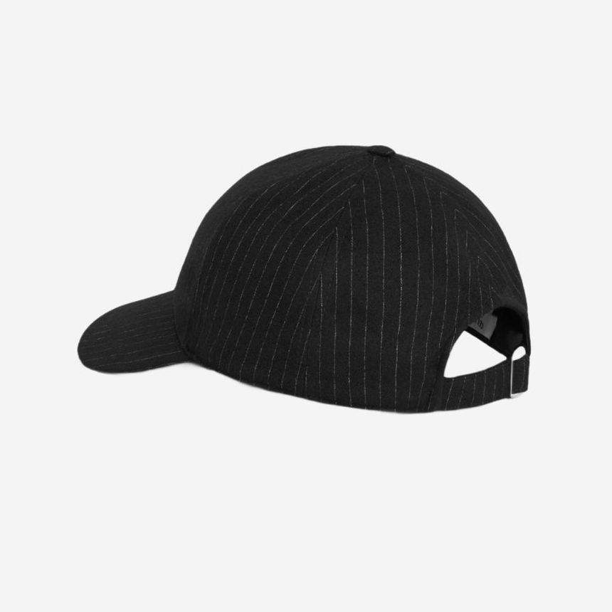 남성 스트라이프 플란넬 베이스 볼캡 블랙 2AUS9495R 38CE