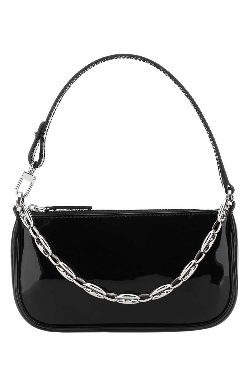 BY FAR Black leather mini Rachel handbag 20SSMIRABLPSMA BL NEUTRALS  []