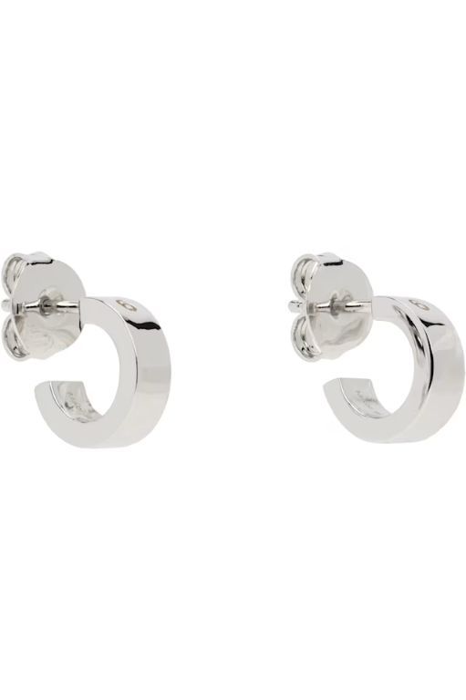 [메종마르지엘라]Silver Numeric Minimal Signature Hoop Earrings 251188F022000