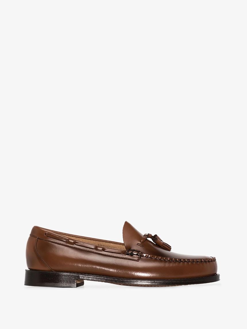 G.H. Bass 앤 Co. brown weejuns larkin tassel leather loafers BA11015H TP716373781