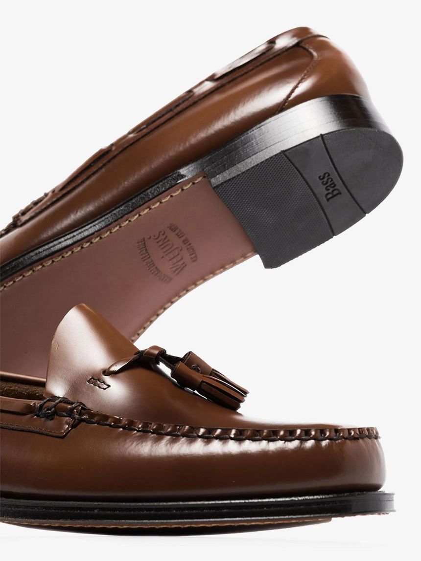 G.H. Bass 앤 Co. brown weejuns larkin tassel leather loafers BA11015H TP716373781