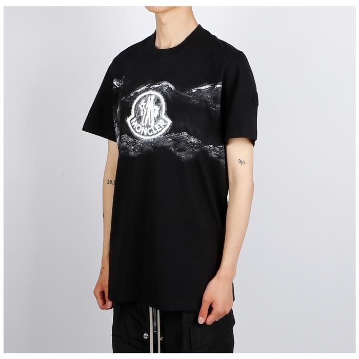 몽클레르(Moncler) | 로고 모티브 남성 반팔 티셔츠 블랙 | 트렌비