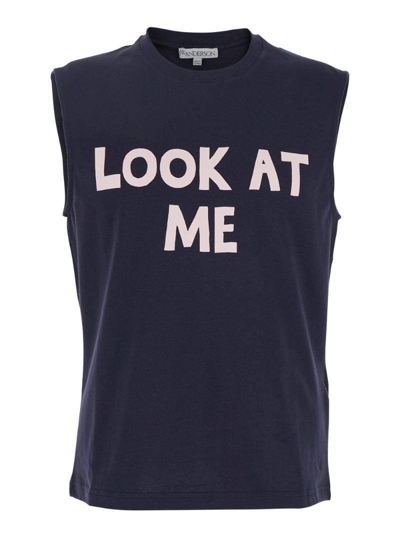 JW ANDERSON LOOK AT ME PRINTED TANK TOP JO0257PG1510DARKNAVY