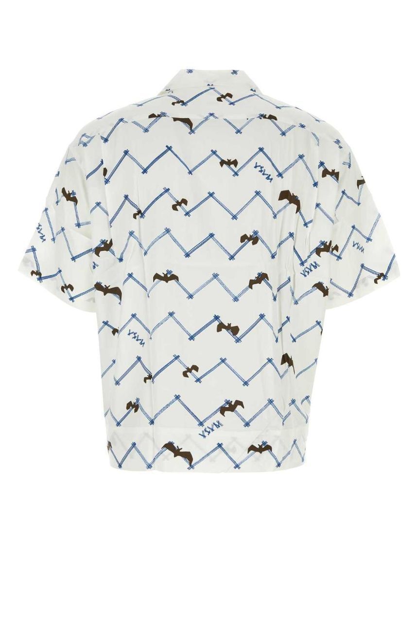 비즈빔 반팔 셔츠 0123105011019 WHITE PRINTED