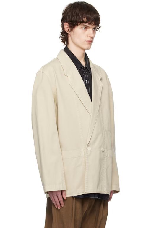 [르메르]Off White Workwear Denim Blazer 242646M195004