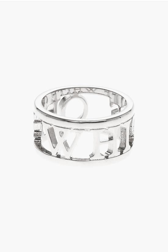 오프화이트 반지 OMOC057S24MET0017200 Silver
