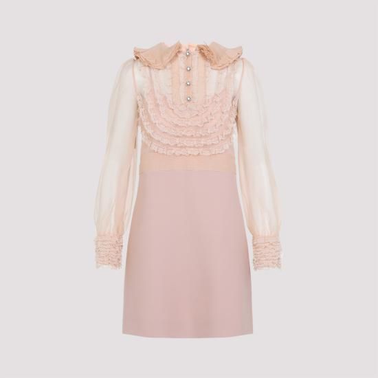 25SS 발렌티노 가라바니 미디 원피스 6B3VAEJ71CF PINK PURPLE
