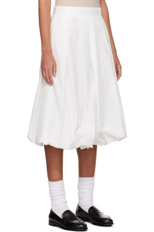 [Dunst]White Balloon Midi Skirt 251965F092003