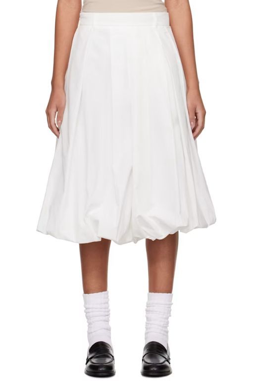 [Dunst]White Balloon Midi Skirt 251965F092003