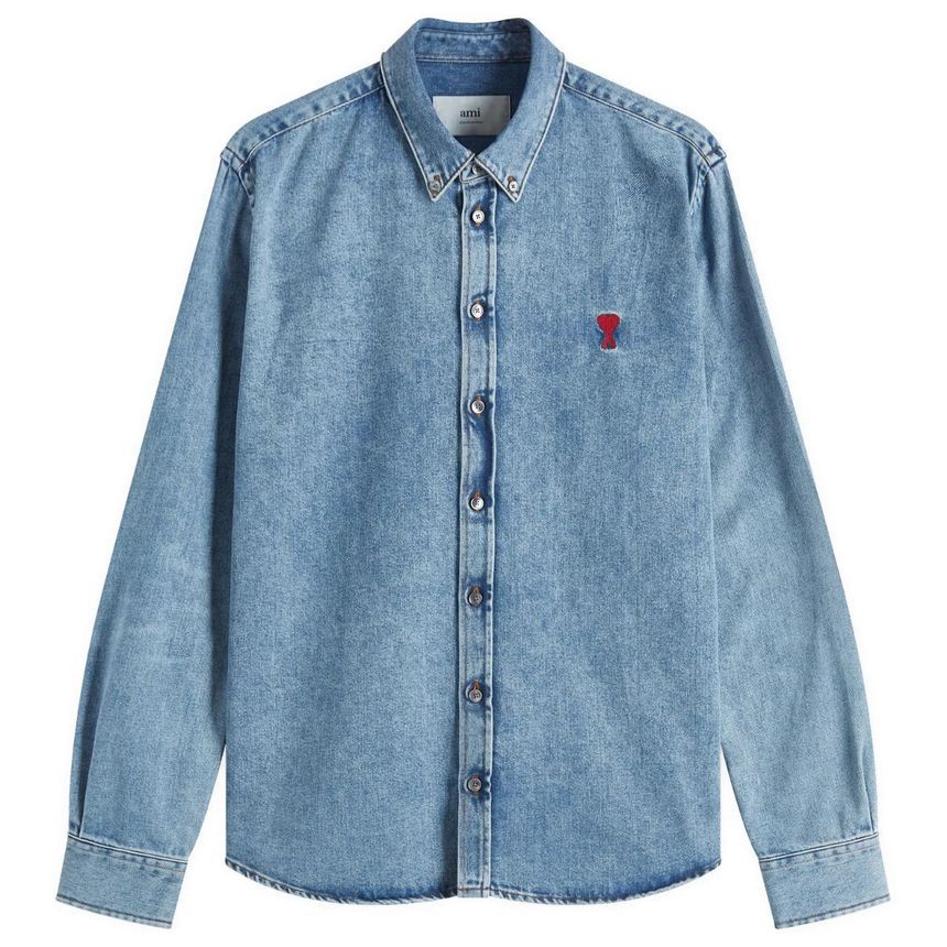 아미 AMI Paris ADC Denim Shirt USH063-DE0056-480