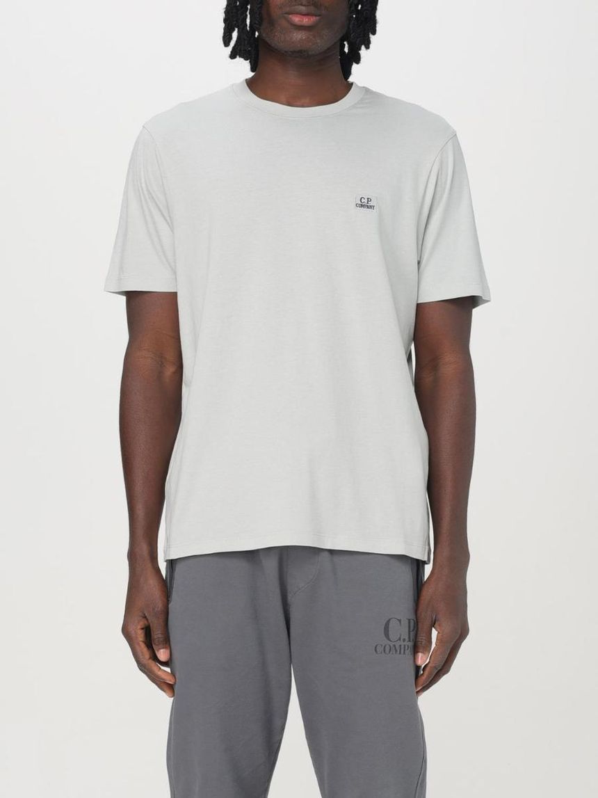 Tシャツ・カットソー C.P. COMPANY Men T Shirts 18CMTS031A005100W 103 White CP Company Men's Mini Logo Patch Short Sleeve T-Shirt (White
