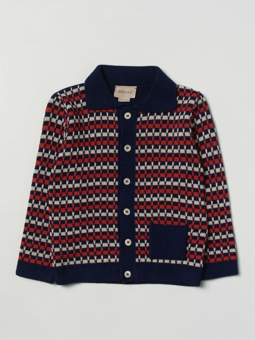 구찌 Gucci cotton cardigan 715489XKCR3 Blue 4153 []
