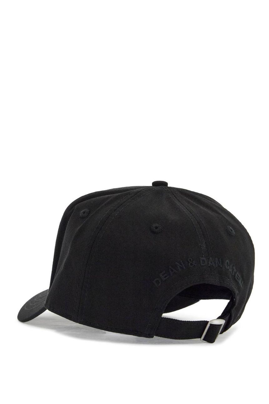 DSQUARED2 cappello da baseball nero con logo grigio e visiera curvata BCM0895 05C00001/M436