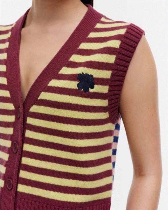 마리메꼬 베스트 Marimekko Juhla 스트라이프 조끼 멀티