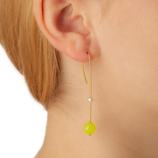 Vibe Harsløf 이어링 Lana Earring 18 캐럿 골드