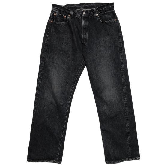 슈가케인 데님 팬츠 Sugar Cane 1947 14.25oz 블랙 셀비지 데님 스트레이트 하드 워시 블랙