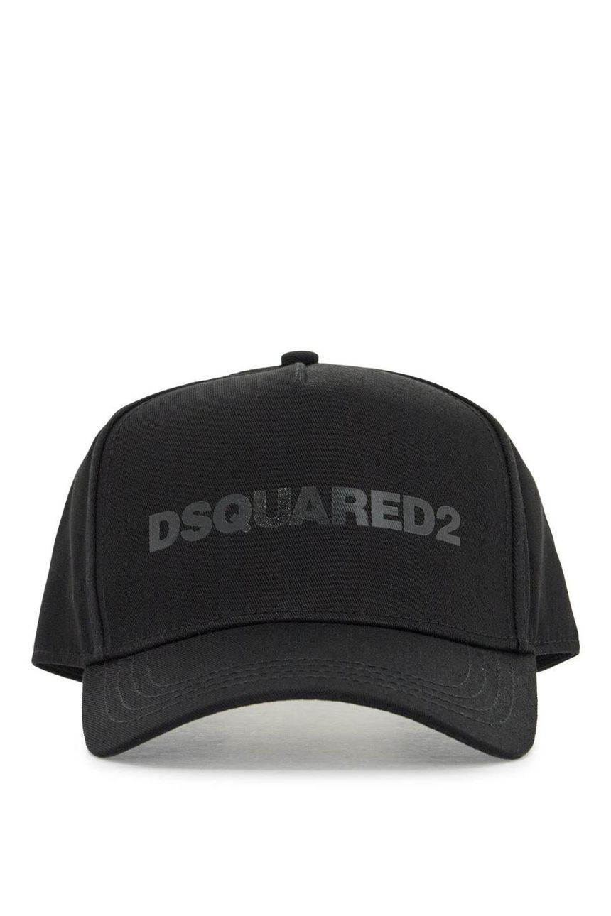 [NB02] 디스퀘어드2 남성 모자 cappello da baseball nero con logo grigio e visiera curvata BCM0895 05C00001 M436