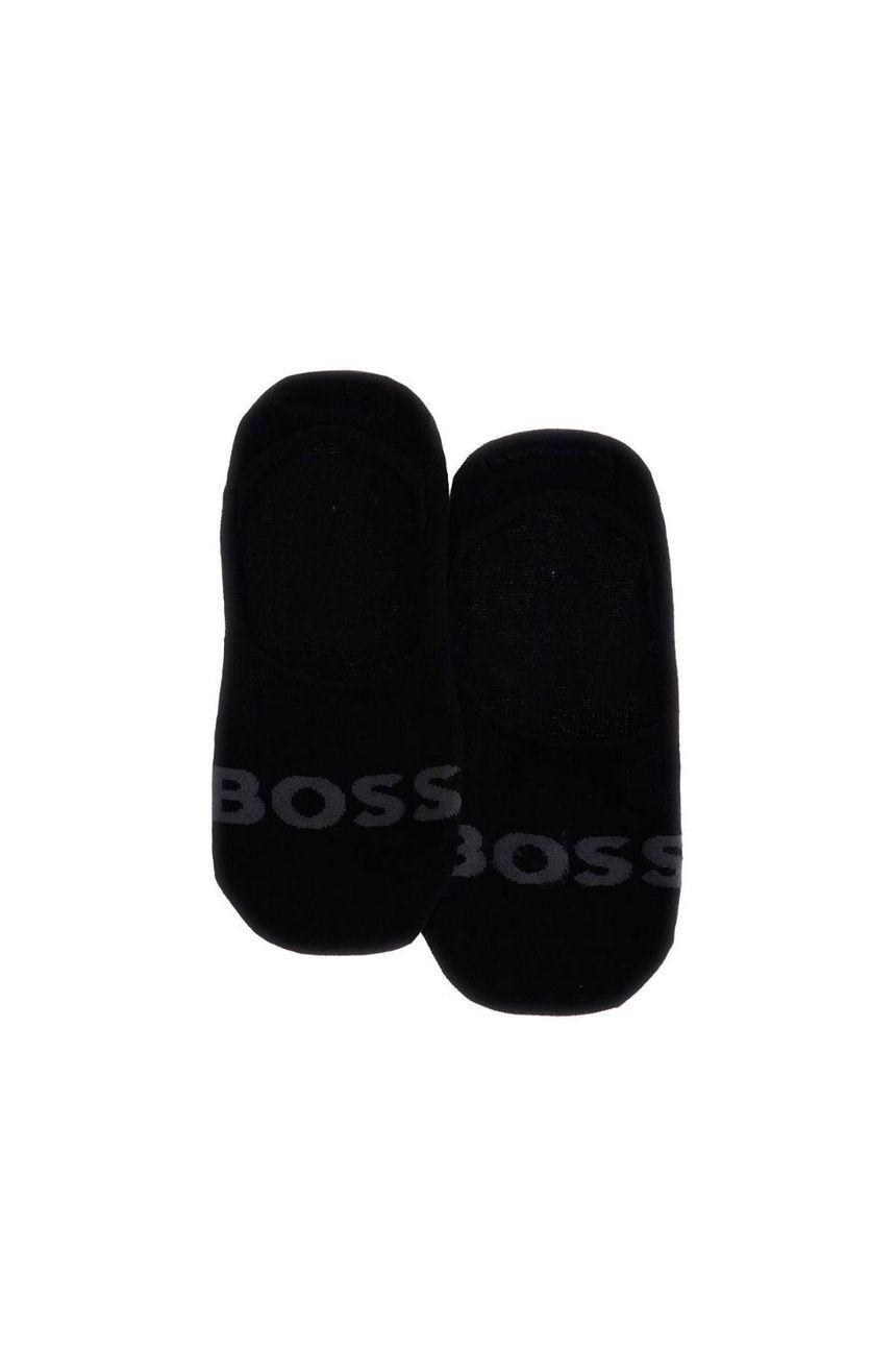 BOSS 50516402/001 mens low profile slim black socks with minimalist logo