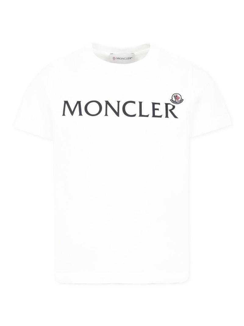 몽클레어 키즈 LOGO COTTON T SHIRT bianco 8C0001589AFV 034 BIANCO []