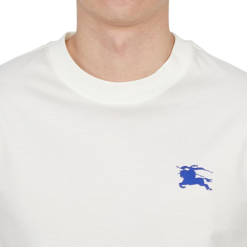 Tシャツ・カットソー BURBERRY Men T Shirts 8107455157705 B7347 White Burberry Men's Short Sleeve T-Shirt MW SIC 8107455 B7347