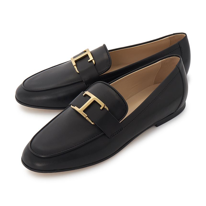 ★送料 関税込★TOD'S★XXW79A0GG90NF5 B999 Timeless loafers★ Woman BLACK T Timeless Loafers in Leather