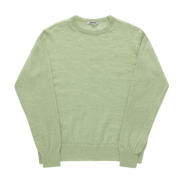 [오라리 AURALEE] A24SP02FG LIGHT GREEN 남성 니트