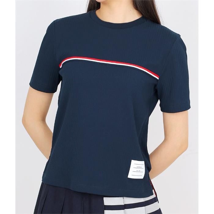 Thom Browne｜SHORT-SLEEVED ROUND NECK T-SHIRTS (FJS143A Thom Browne High Twist Short Sleeve T-Shirt FJS143A 77183268