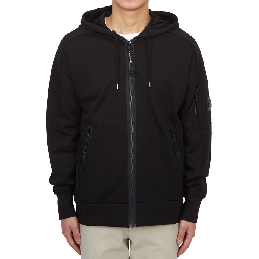 CP COMPANY｜HOOD/ZIP-UP (Indigo Fleece Hoodie (16CMSS184 Sweatshirt C.P. Company C.P. Company Diagonal Raised Fleece