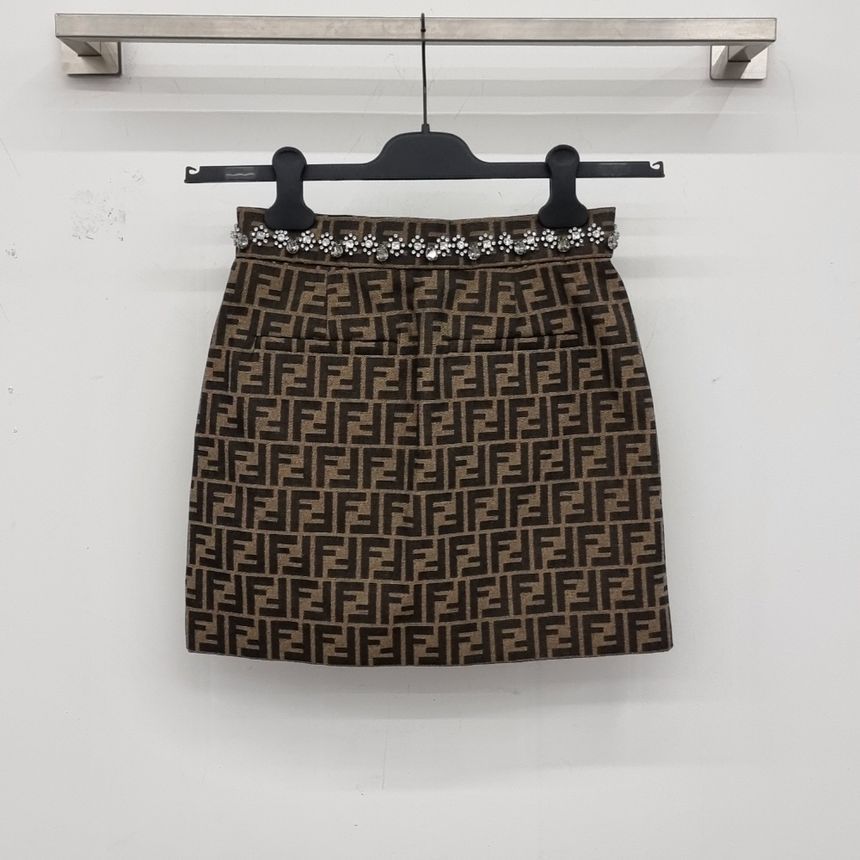 Fendi FF Crystal Mini Skirt FEB012035 124531221 | eBay