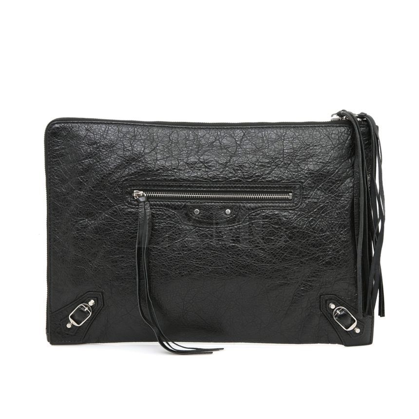 Balenciaga Motor Bag Clutch Black Zip Pouch 362967 124599974