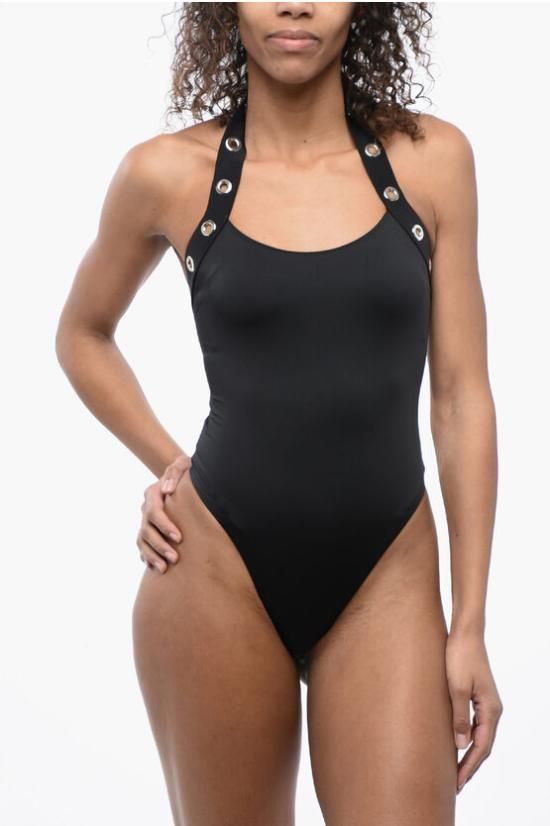 오프화이트 원피스 수영복 OWFC016S24FAB0011000 Black