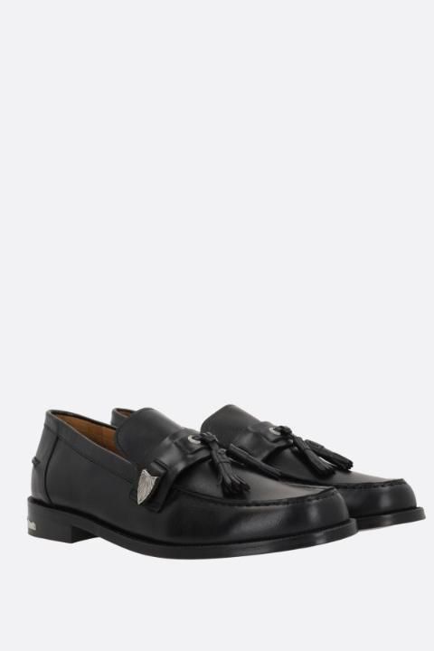 TOGA VIRILIS brushed leather western loafers AJ1396BLACK