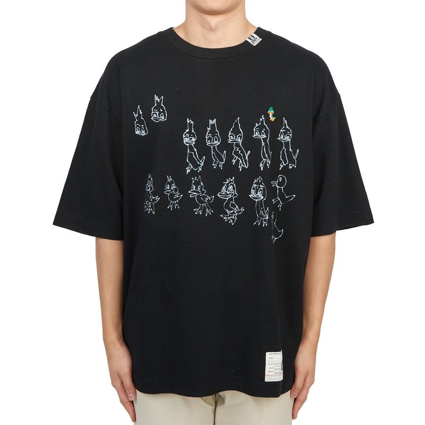 메종미하라야스히로 남성 반팔티셔츠 A13TS642 BLACK