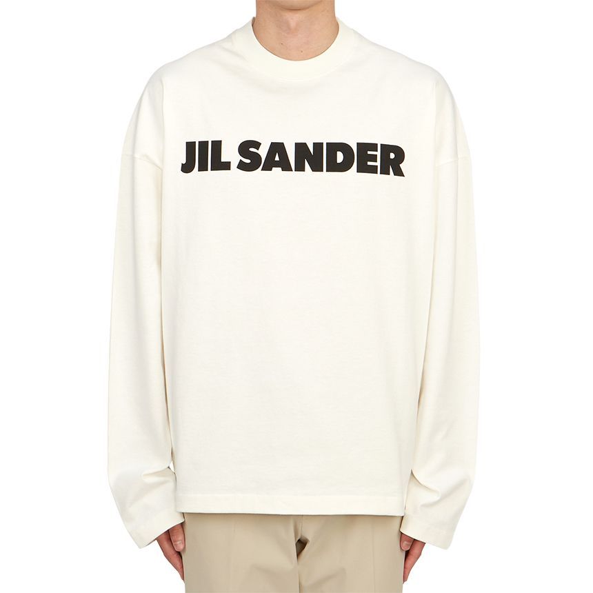 JIL SANDER T-SHIRT Men's 長袖 J22GC0136\tJ45148\t102\tWHITE Jil Sander - Long-sleeved T-Shirt in Porcelain – Stoy