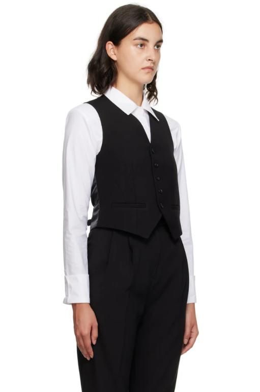 [THE FRANKIE SHOP]Black Gelso Vest 232115F068003