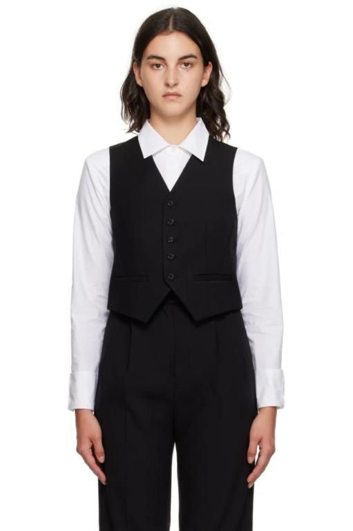 [THE FRANKIE SHOP]Black Gelso Vest 232115F068003