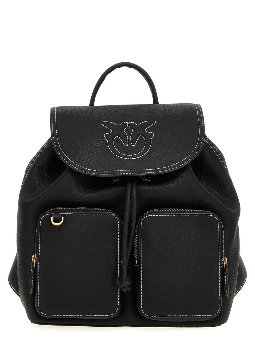 バックパック・リュック PINKO Woman Backpack Beige 104351A1LF C50Q ピンコ PINKO Multi-Pocket Leather Backpack 104351A1LFC50Q