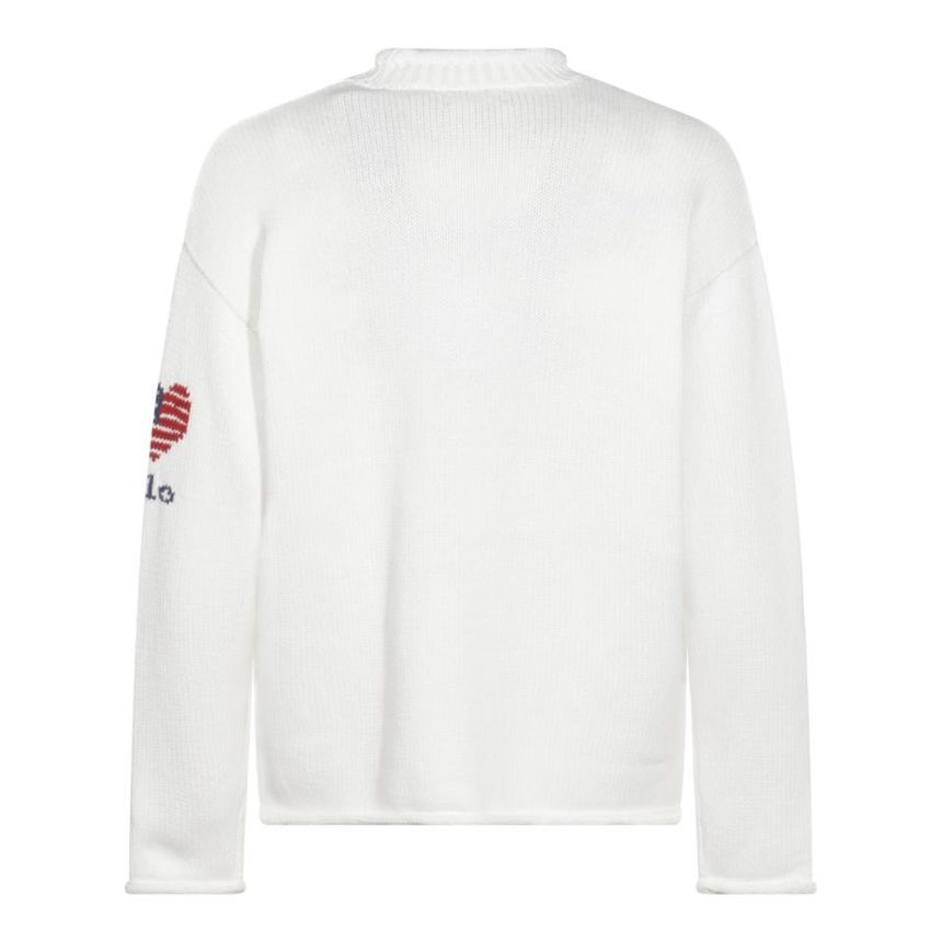 [S27]폴로  710962906001 남성 니트 가디건 브이넥니트 풀오버니트 스웨터 로고 WHITE  BLUE AND RED COTTON JUMPER