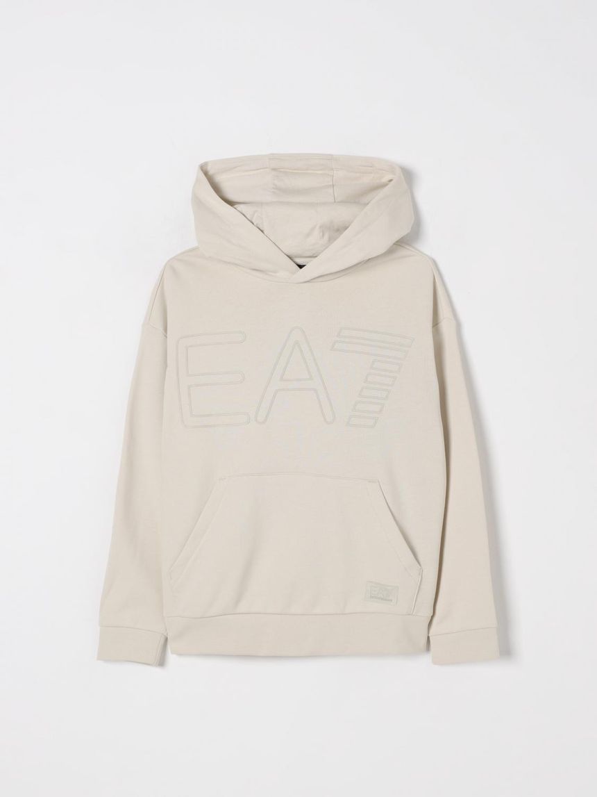 25SS E.A.7 Felpa con cappuccio e maxi 로고 7B000082AF12451U1112