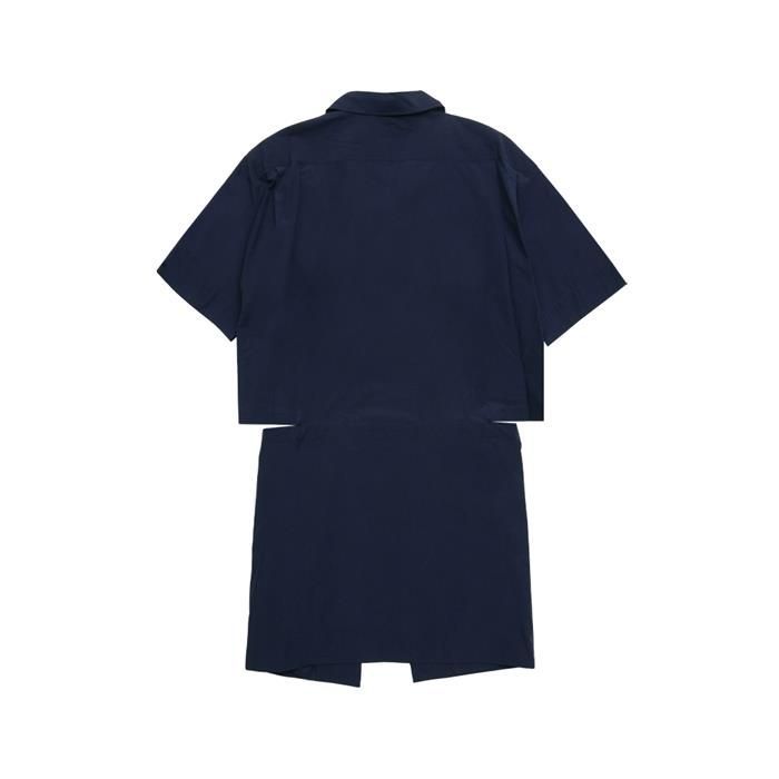 여성 캠프카라 렙 셔츠 드레스 원피스 DR1006-LF1067-BL790