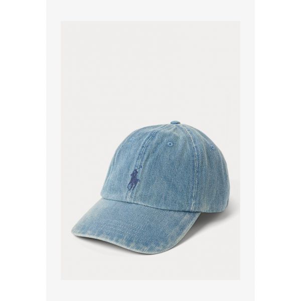 우먼 폴로 랄프 로렌 인디고 데님 청 BALL CAP - 볼캡 야구모자 골프모자 - 라이트 워시 데님 청 10196718