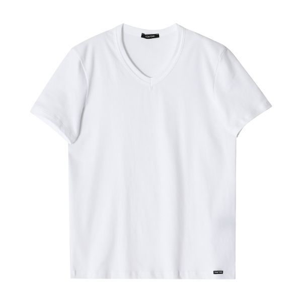 톰 포드 반팔 티셔츠 T4M091040 100 WHITE