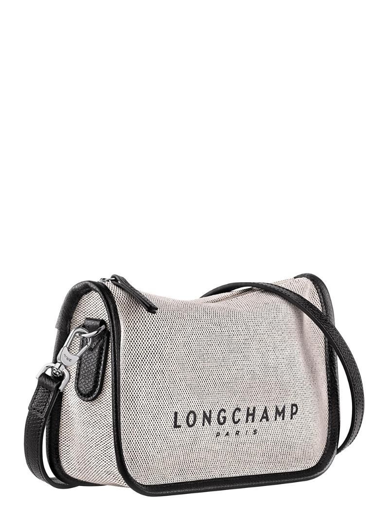 LONGCHAMP Essential White Crossbody Bag with Logo Lettering on the Front and Adjustable and Removable Shoulder Strap in Cotton Woman 10301HSG037