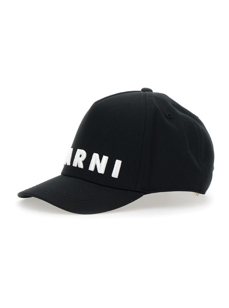 MARNI KIDS Black Baseball Cap with Maxi Logo Lettering on the Front in Cotton Boy M01470M00J2MF38U0M900 ()