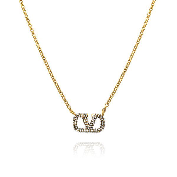 발렌티노 VALENTINO 4W2J0Q37 YCW MH5 가라바니 크리스탈 V로고 여성 목걸이