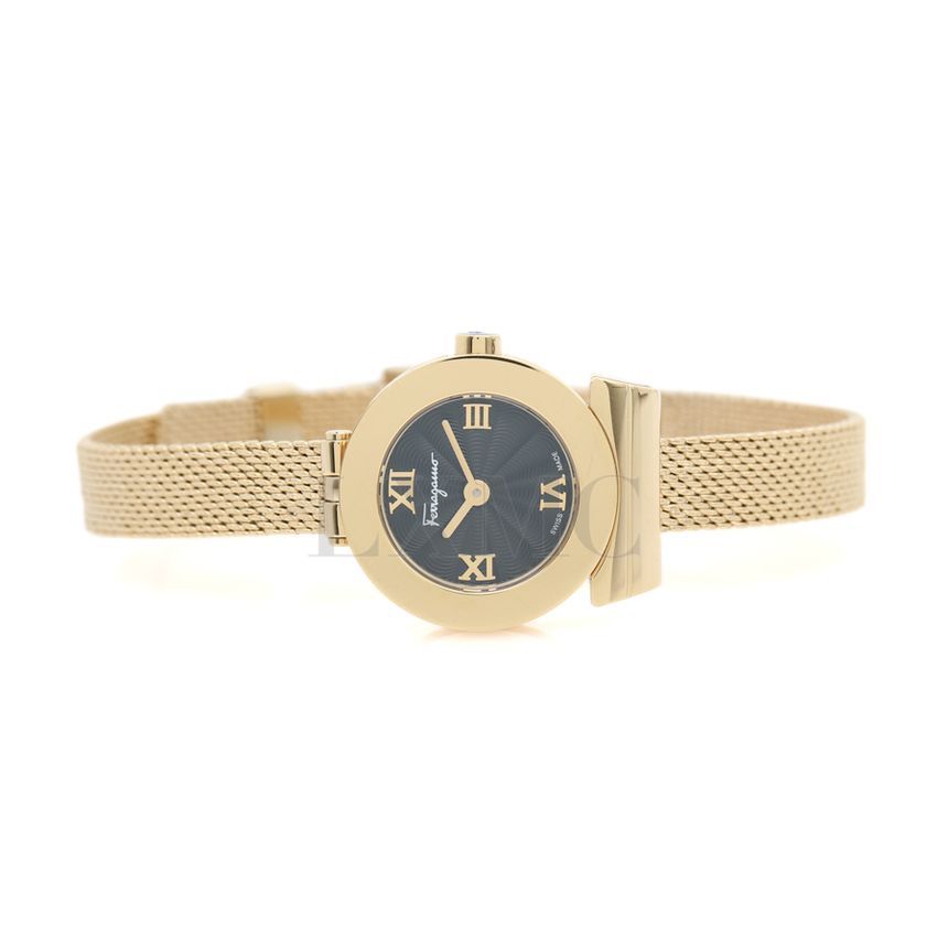 Salvatore Ferragamo Gancini Bracelet Watch in Yellow Gold