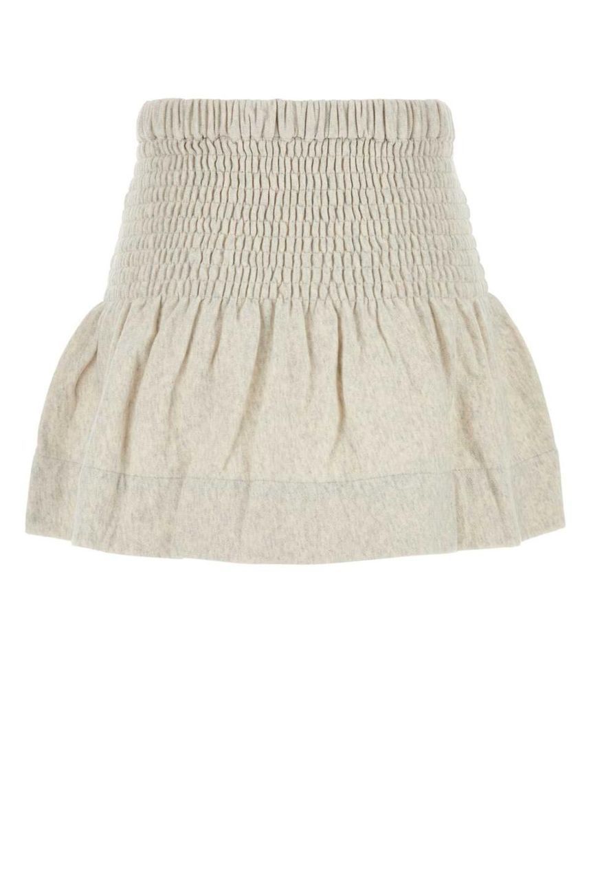 ISABEL MARANT ETOILE JU0146FCA1M07E 23EC Melange grey cotton Pacifica mini skirt