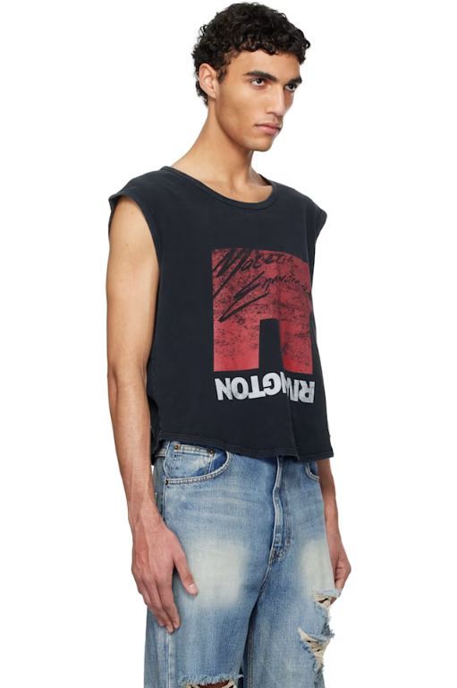 [Rivington Roi Rebis]Black Rchon Muscle Tank Top 251268M213025