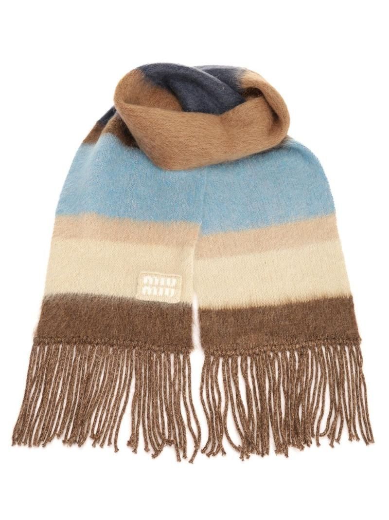 [A94]미우미우 5FS094 2CVDF04BD 여성 머플러 목도리 스카프 방도 풀라드 숄 Miu Miu Wool Blend Scarf