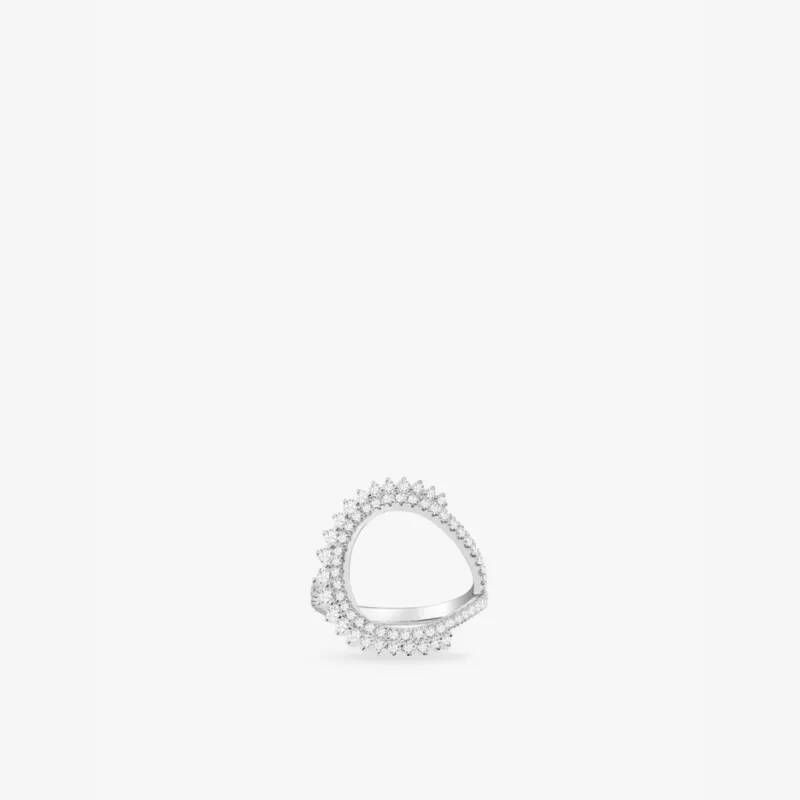 5478661 APM MONACO Lune Pavé sterling-silver and cubic zirconia ring